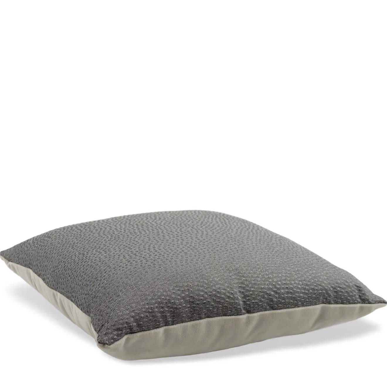 l'Opificio Cuscino Carrè argentato quadrato in Dry Galuchat Jacquard Fabric