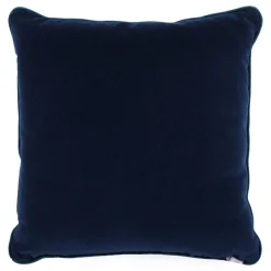 l'Opificio Cuscino Carrè blu in tessuto jacquard a rilievo