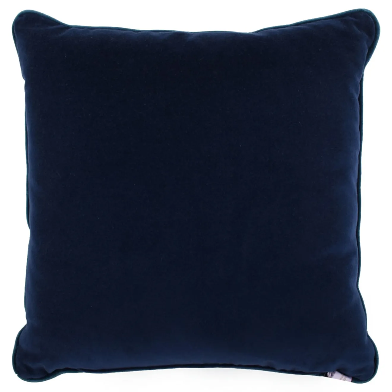 l'Opificio Cuscino Carrè blu in tessuto jacquard a rilievo