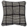 l'Opificio Cuscino Carré in tessuto jacquard bianco e nero Galles' Prince