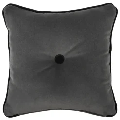 l'Opificio Cuscino Carrè Nero in tessuto jacquard Relief e Velluto di Cotone