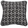 l'Opificio Cuscino Carrè quadrato bianco e nero in tessuto jacquard geometrico