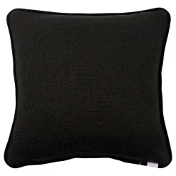 l'Opificio Cuscino Carrè quadrato bianco e nero in tessuto jacquard geometrico