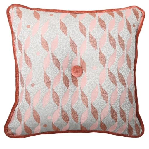 l'Opificio Cuscino Carrè Rosa in tessuto jacquard TALIA