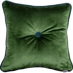 l'Opificio Cuscino Emerald Carré in tessuto jacquard a righe e velluto di seta