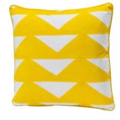 Livio De Simone Cuscino giallo Triangoli