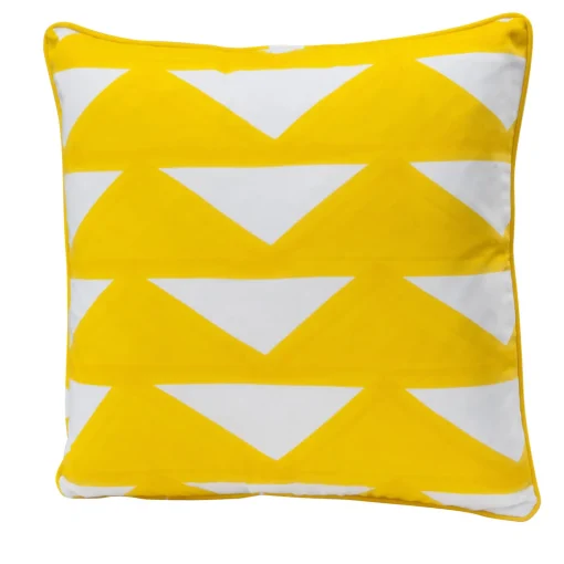 Livio De Simone Cuscino giallo Triangoli