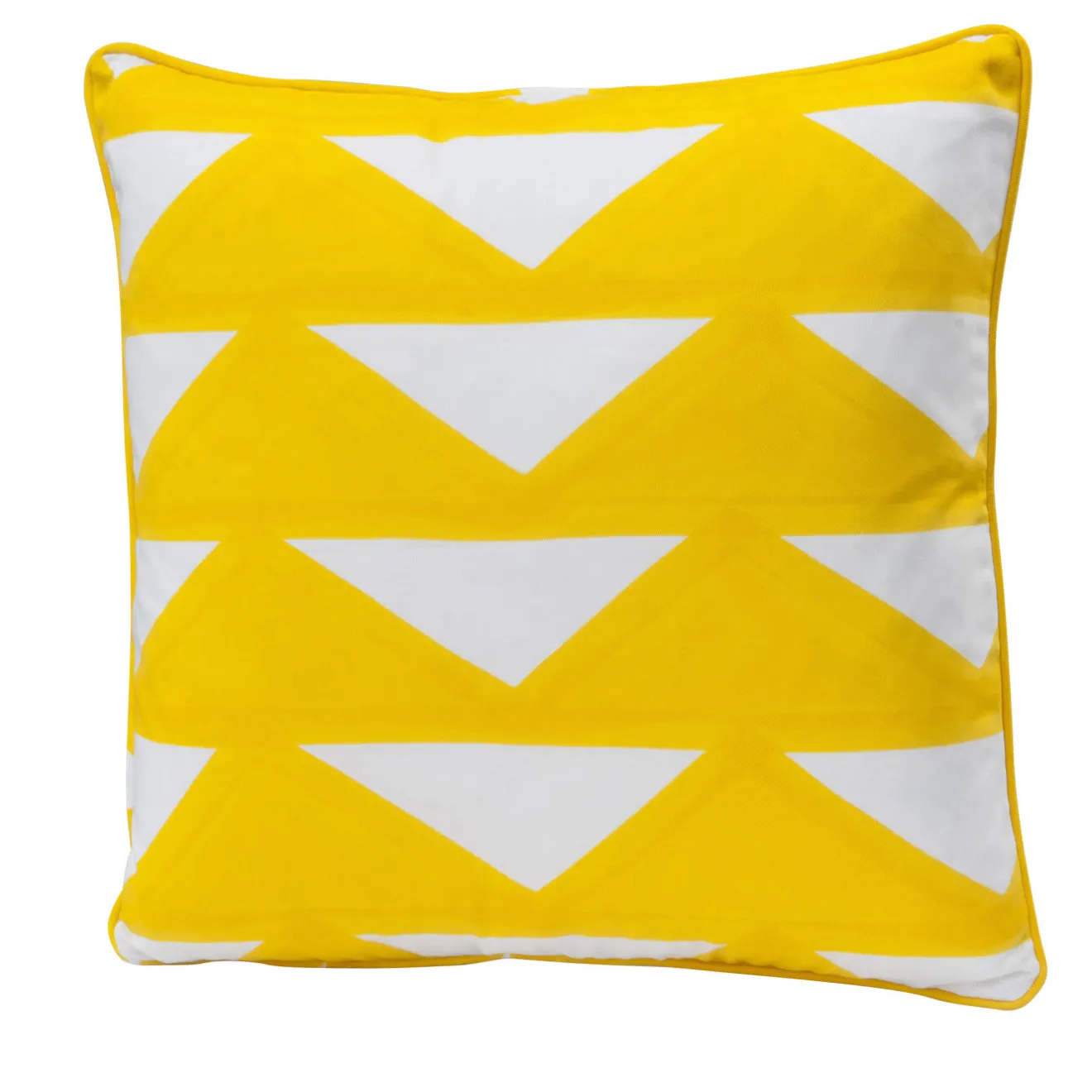 Livio De Simone Cuscino giallo Triangoli