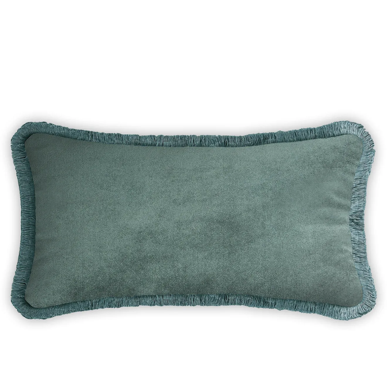 LO Decor Cuscino Happy in velluto bianco e verde verde acqua per coppie