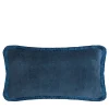 LO Decor Cuscino Happy Pillow in morbido velluto blu scuro