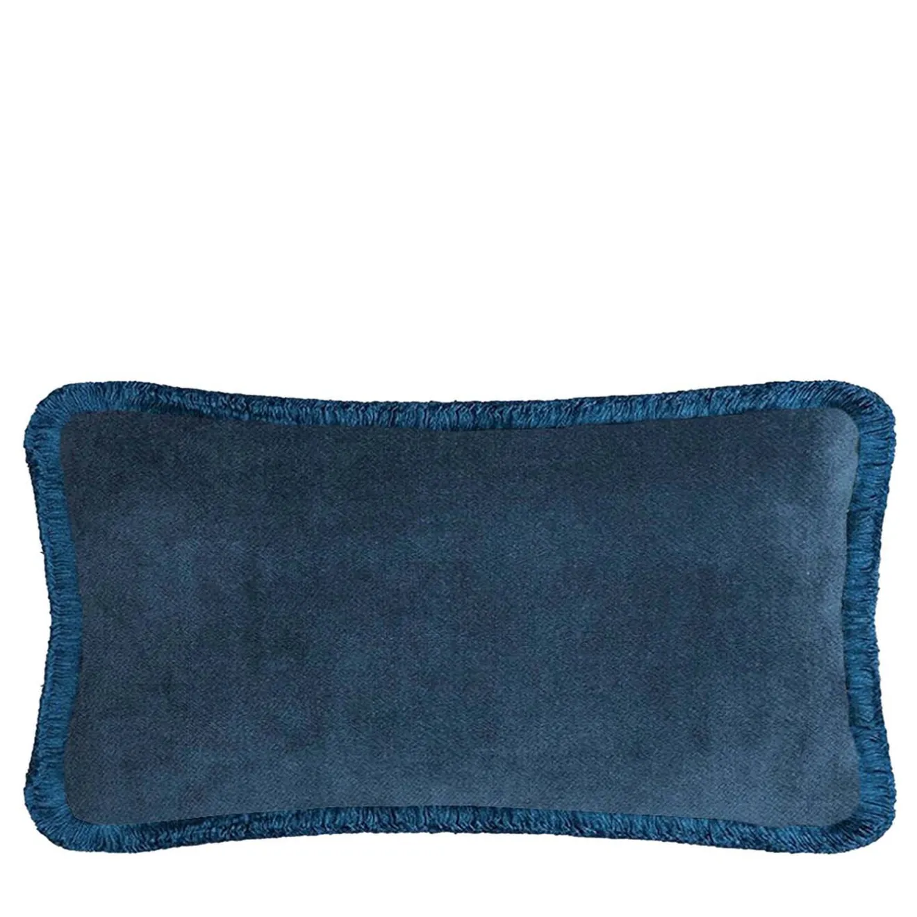 LO Decor Cuscino Happy Pillow in morbido velluto blu scuro