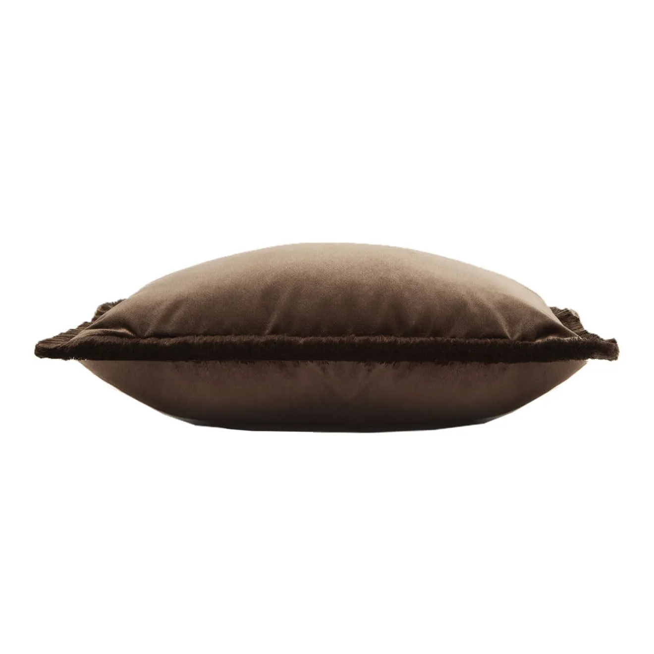 LO Decor Cuscino Happy rettangolare marrone con frange