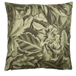 Grand Tour by Vito Nesta Cuscino in lino Animalia con giraffe e fiori blu