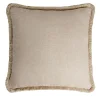 LO Decor Cuscino in lino beige Happy