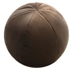 LO Decor Cuscino in velluto marrone a forma di palla