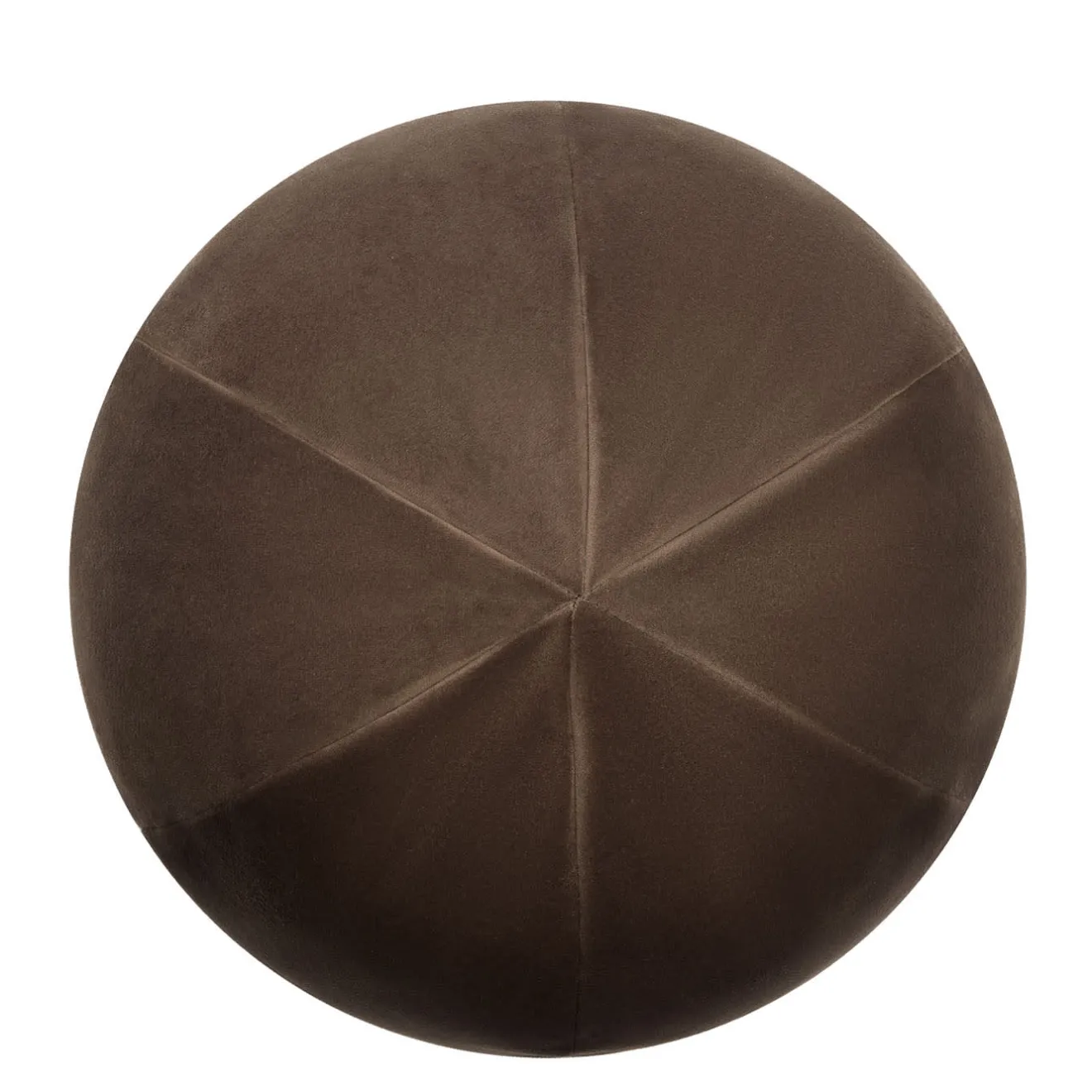 LO Decor Cuscino in velluto marrone a forma di palla