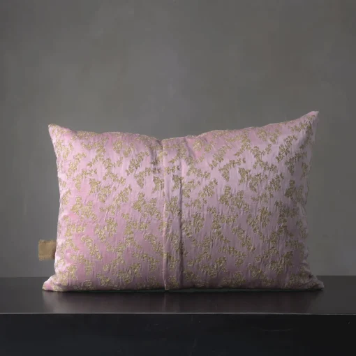 The House of Lyria Cuscino Ledbetter rettangolare floreale rosa e oro