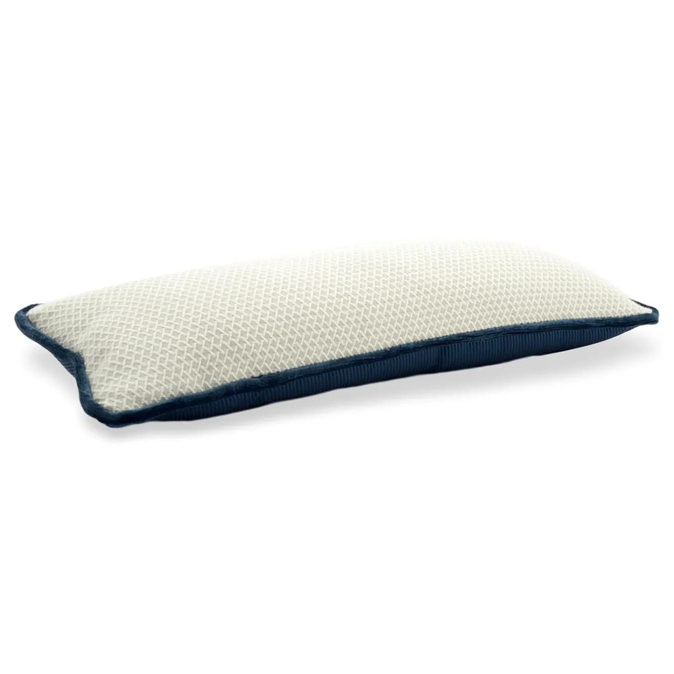 l'Opificio Cuscino Longue Rectangluar bianco in tessuto jacquard falso unitario
