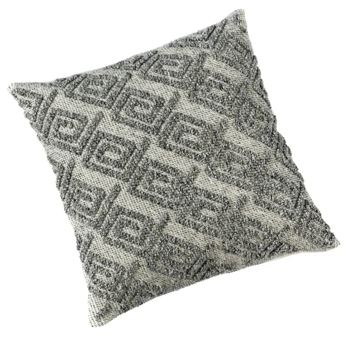 Tessile Medusa Cuscino melange nero ed ecru #2