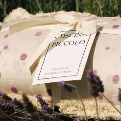 Carola fra i Trulli Cuscino piccolo con frange lilla e viola