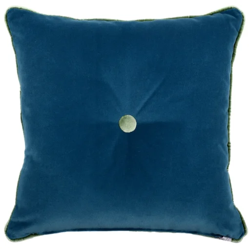 l'Opificio Cuscino Quadrato Carrè in Filigrana Comete Jacquard Blu