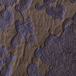 The House of Lyria Cuscino quadrato in flanella floreale viola jacquard