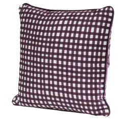 Livio De Simone Cuscino Quadretti Maroon