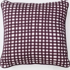 Livio De Simone Cuscino Quadretti Maroon