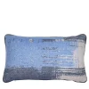 Villa Como Cuscino Rettangolare in Jacquard Blu e Bianco Effetto Pennellata
