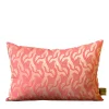 The House of Lyria Cuscino rettangolare in lino e seta Dresda Floral Coral