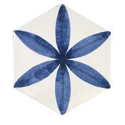 Studio Le Nid Daamè Set di 28 piastrelle esagonali blu #1