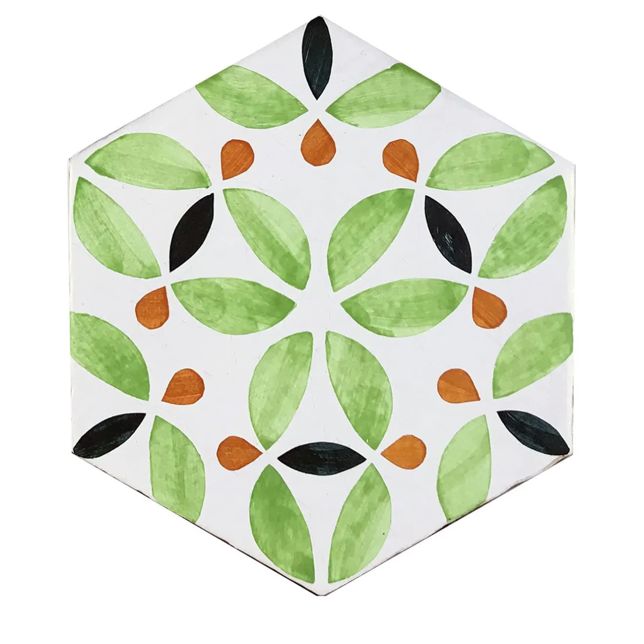 Studio Le Nid Daamè Set di 28 piastrelle esagonali verde chiaro