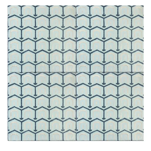 Studio Le Nid Daamè Set di 25 piastrelle quadrate di colore azzurro #2