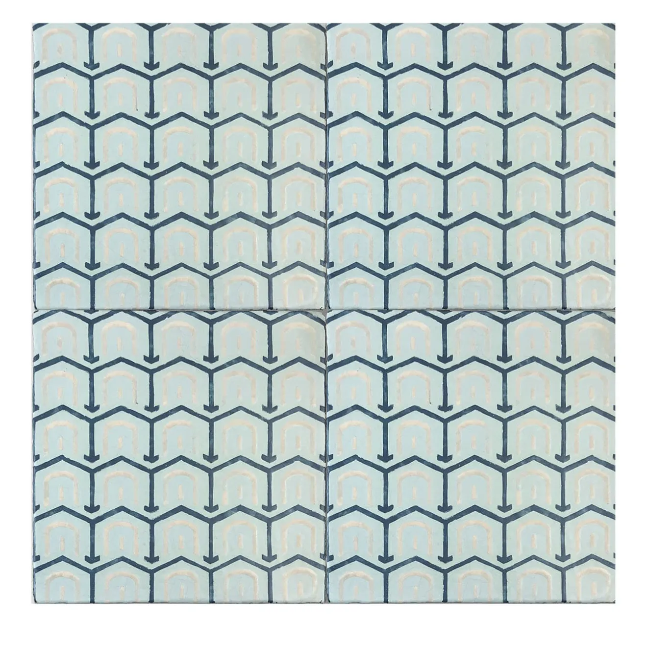 Studio Le Nid Daamè Set di 25 piastrelle quadrate di colore azzurro #2