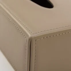 Foglizzo 1921 Daisy Seta Beige Scatola rettangolare per fazzoletti di carta