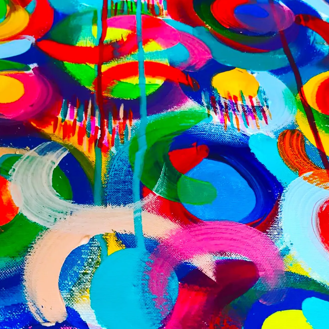 Elisabetta Milan Danza dei colori Pittura acrilica di piccole dimensioni