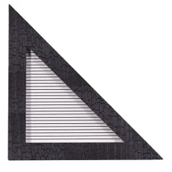 Chendù Decorazione da parete a triangolo in legno carbonizzato della collezione ORU
