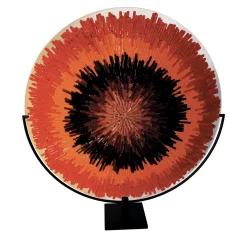 VéVé Glass Disco di vetro di Murano rosso energia