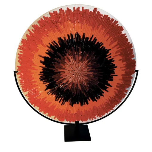 VéVé Glass Disco di vetro di Murano rosso energia