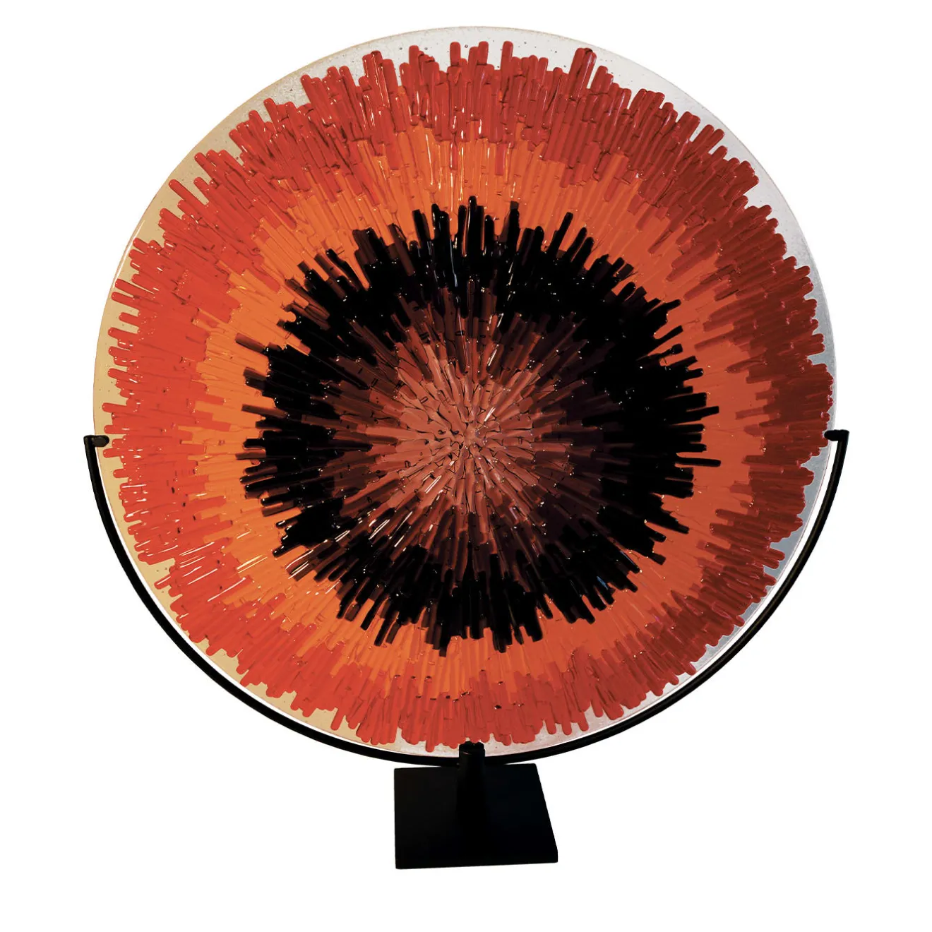 VéVé Glass Disco di vetro di Murano rosso energia