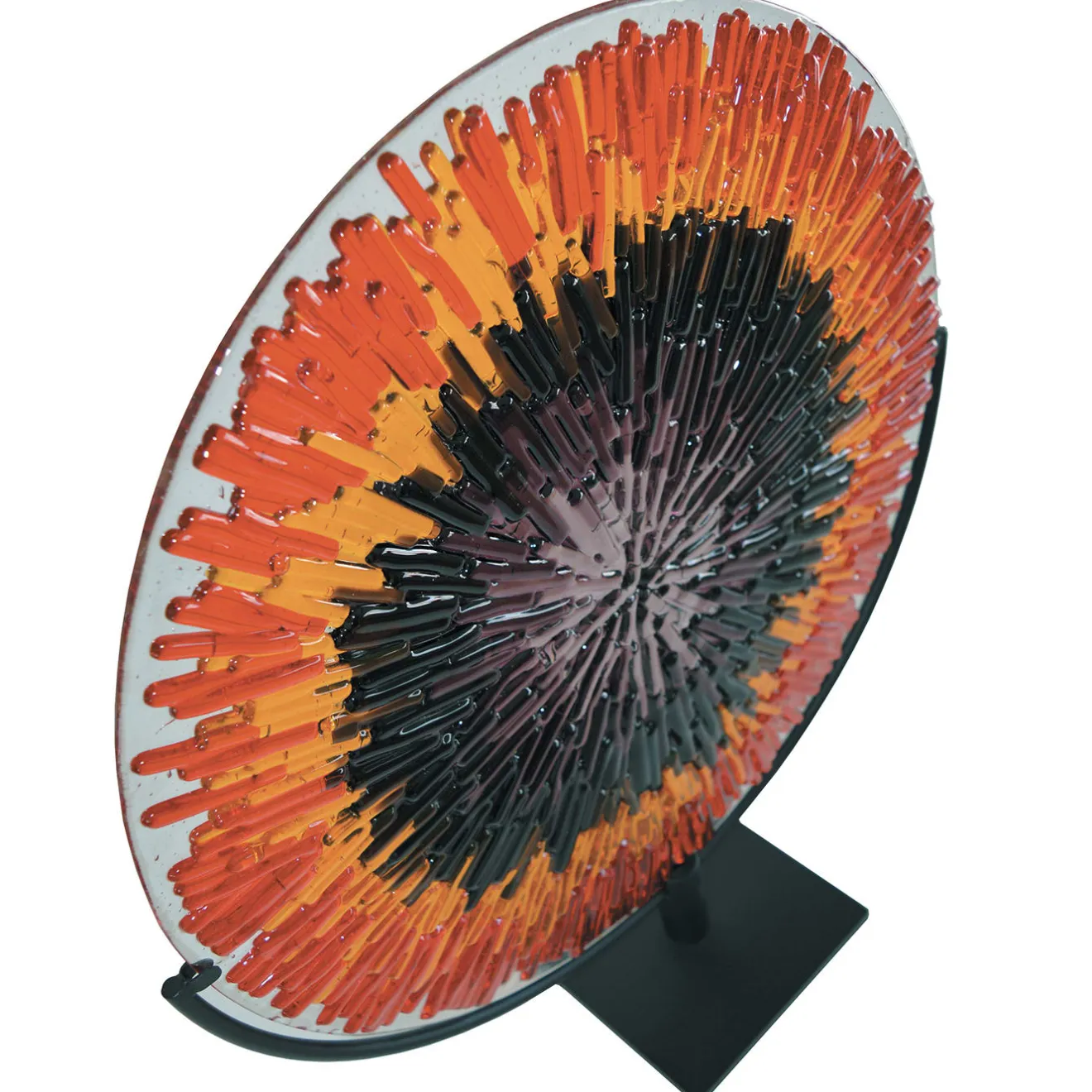 VéVé Glass Disco di vetro di Murano rosso energia