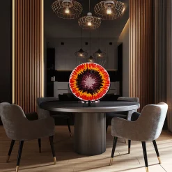 VéVé Glass Disco di vetro di Murano rosso energia