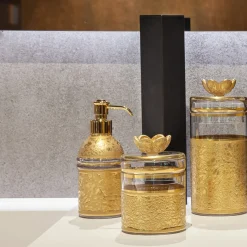 Griffe Montenapoleone by Vetrerie di Empoli Dispenser di sapone in vetro con base ispirata a Michelangelo