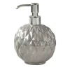 Villari DISPENSER DI SAPONE ROTONDO BLACK TIE - ARGENTO