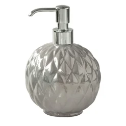 Villari DISPENSER DI SAPONE ROTONDO BLACK TIE - ARGENTO