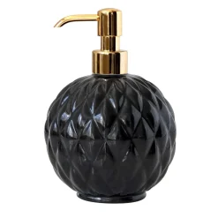 Villari DISPENSER DI SAPONE ROTONDO BLACK TIE - NERO