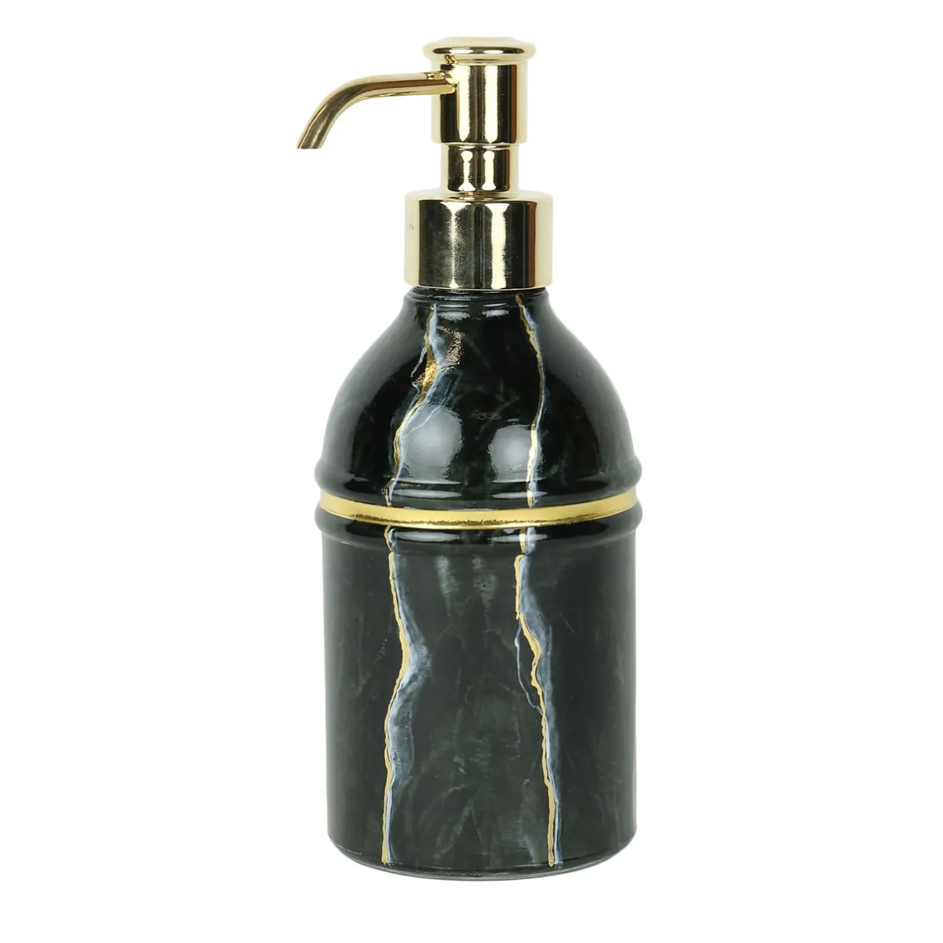 Griffe Montenapoleone by Vetrerie di Empoli Dispenser in vetro ispirato al marmo Portoro