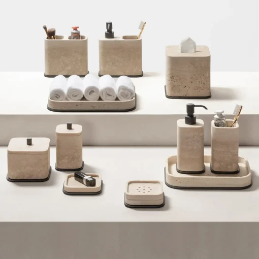 Giobagnara Dispenser per sapone Polo in marmo beige