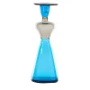 Venini Donna Campigliesca Vaso antropomorfo in vetro blu di Gio Ponti