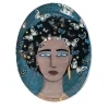 Vetrofuso DONNE FIORITE Vassoio ovale Shamsi